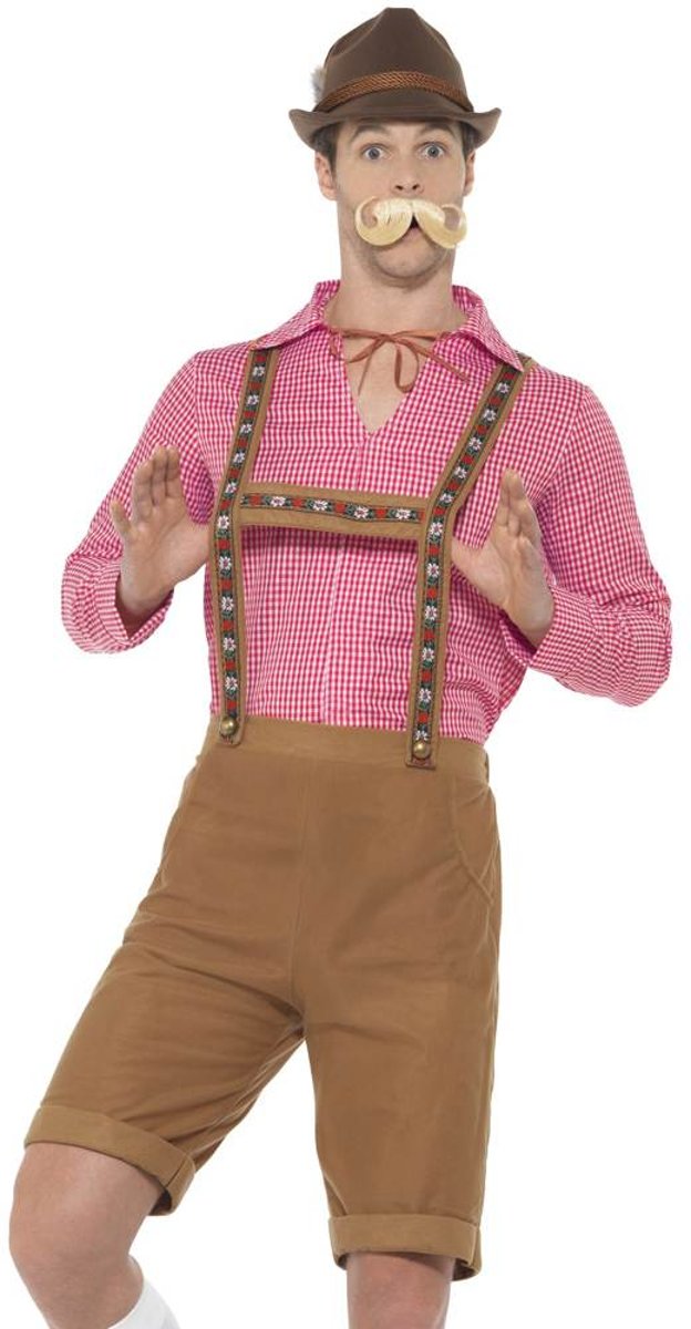 Boeren Tirol & Oktoberfest Kostuum | Schuhplattler Schumi Lederhosen | Man | Large | Bierfeest | Verkleedkleding